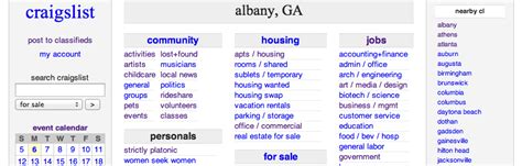 see also. . Craigslist in albany georgia